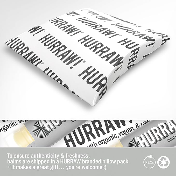 Hurraw! Licorice Lip Balm: Organic, Certified Vegan, Cruelty and Gluten Free. Non-GMO, 100% Natural Ingredients. Bee, Shea, Soy and Palm Free. Made in USA