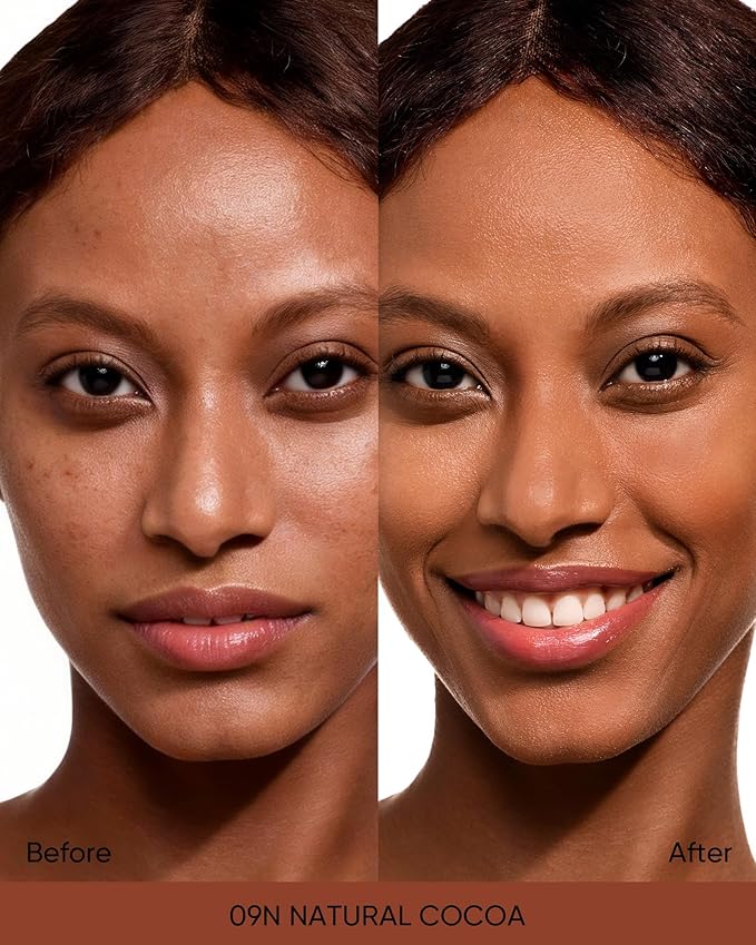 Velvet Matte Cushion Foundation Blue #09N Natural Cocoa| Full Coverage,12H Oil Control,Ideal for Oily & Combination Skin,Waterproof,Long-Lasting, Lightweight, Hydrating,Transfer-Proof