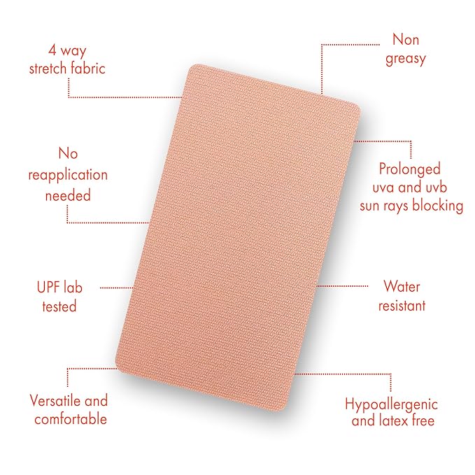 Sunscreen Sun Patch – Skin UV Shade Patch UPF 50+ Textile Patches Targeted sun protection for specific areas of your skin. Chemical-free, complete UV defense for comfortable, all-day wear.