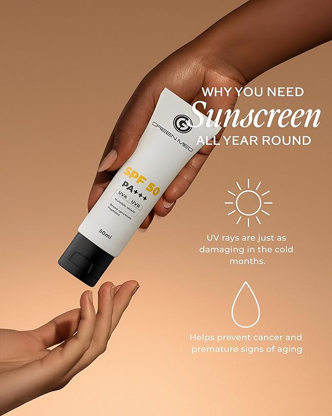 GreenMed SPF 50 Mineral Sunscreen for Face – Invisible, Non-Greasy, Broad Spectrum UVA/UVB Protection, Water Resistant, Lightweight Facial Sunscreen, 1.76 oz