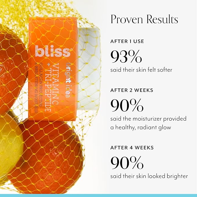 Bliss Bright Idea Vitamin C Toner Pads & Vitamin C + Tri-Peptide Brightening Serum Duo– Antioxidant Skincare Bundle for Radiant Skin – Targets Dark Spots, Uneven Texture, and Dullness – Clean, Vegan,