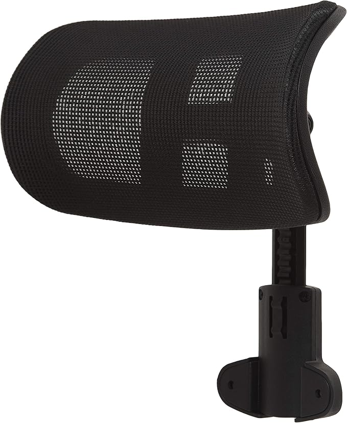Lorell Mesh High-Back Office Headrest, Black, for use Hi-Back Mesh Chairs, 1 Count