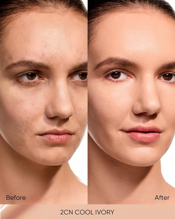 Full Coverage Cushion Foundation #2CN Cool Ivory| Satin Glow Finish, Oil-Control & Waterproof, Buildable Tattoo Cover Cushion for All Skin Types