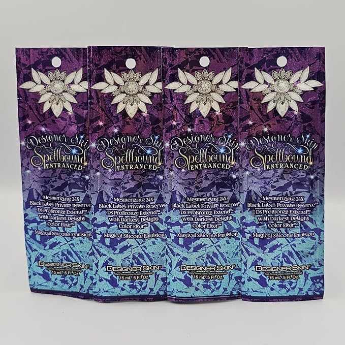Designer Skin Spellbound Entranced Tanning Lotion Sample Packets 4 count