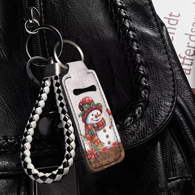 Lipstick Holder Keychain, Cute Keychains for Lip Balm Holder, Neoprene Lipstick Sleeve Pouch for Women Men Teens
