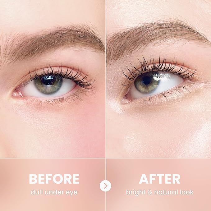 COLORGRAM Under Eye Highlighter Stick - 04 Peach | Silky-Smooth Long-Lasting Highlighter & Contouring Stick for Smudge-Proof, Shining Daily Makeup | K-Beauty Face Highlighters & Luminizers