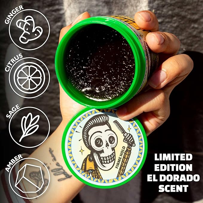 Suavecito Pomade Firme (Strong) Hold 4 oz, 1 Pack - Pomade For Men - Medium Shine Water Based Wax Like Flake Free Hair Gel - Easy To Wash Out - All Day Hold For All Hair Styles - El Dorado