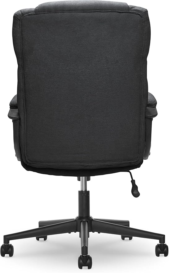 Serta Connor Executive Office Chair, Ergonomic Computer Chair with Layered Body Pillows, Contoured Lumbar, Adjustable Seat, Microfiber Fabric, Black