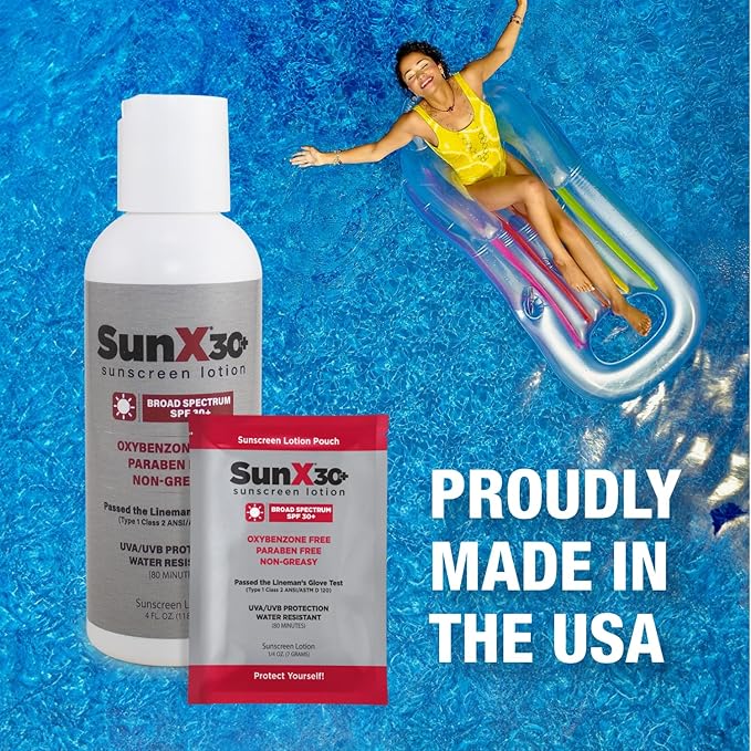 CoreTex Sun X 30+ SPF Individual Sunscreen Packets Travel Size - Pack of 50 Paraben, Oxybenzone, & Oil Free Broad Spectrum Sunscreen - No White Cast and Water Resistant Up to 80 Minutes