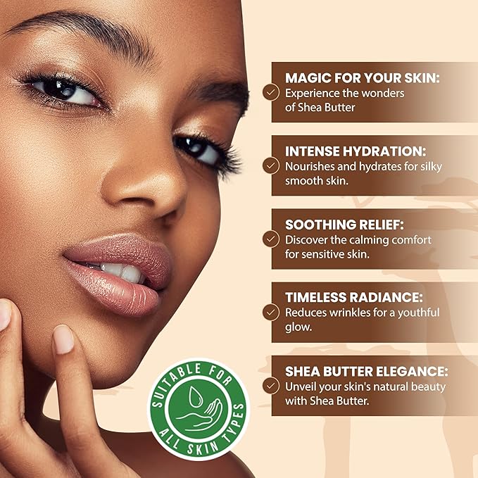 Plant Guru Raw African Shea Butter 8 oz. 100% Pure Natural Unrefined IVORY - Ideal Moisturizer For Dry Skin, Body, Face And Hair Growth. Great For DIY Soap and Lip balm Making.
