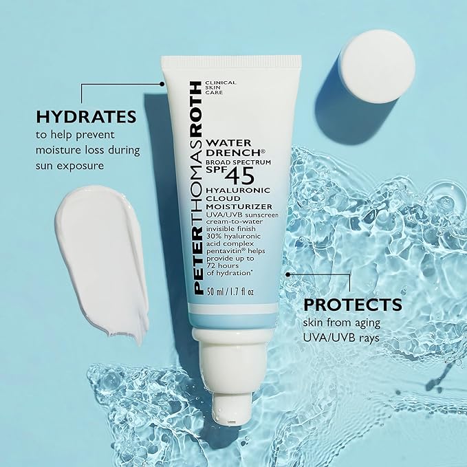 Peter Thomas Roth | Water Drench Broad Spectrum SPF 45 Hyaluronic Cloud Moisturizer (Pack of 2)