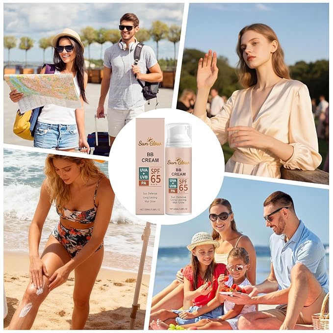 Bb Cream Foundation, Spf 65+ Makeup, Nourishing Foundation with Moisturizing Formula, Cosmetics with Lightweight Coverage, Beauty Products, Bb Cream for Summer Swimmers Athletes Travel