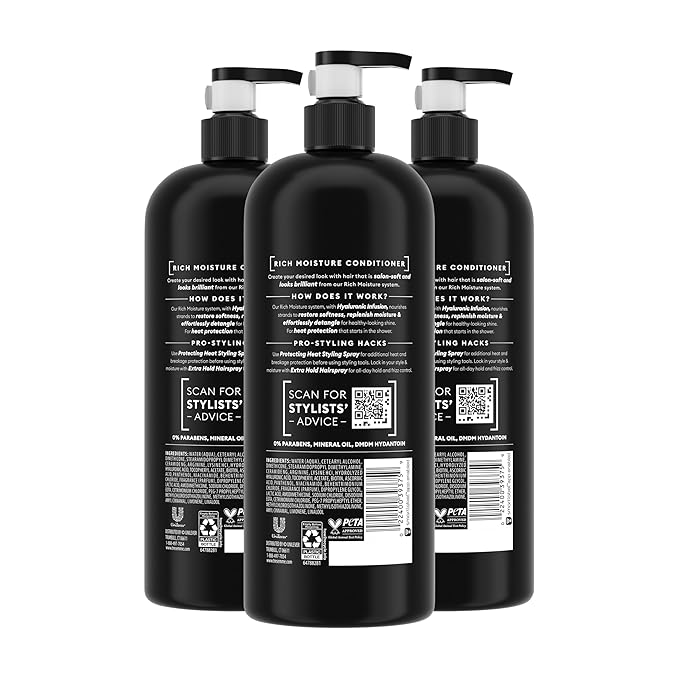 TRESemmé Moisture Rich Hydrating Conditioner for Dry Hair Formulated With Pro Style Technology 28 Fl Oz,(Pack of 6)