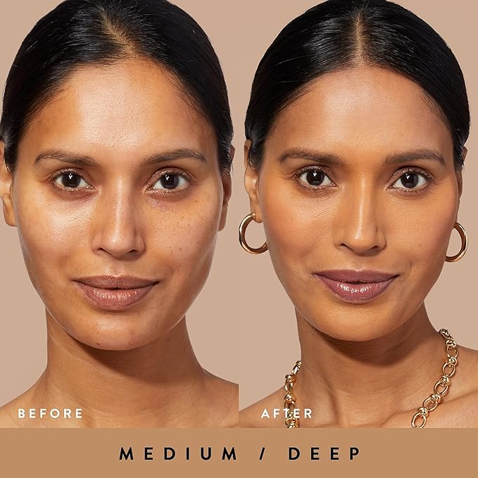 LAURA GELLER NEW YORK Quench-n-Tint Tinted Moisturizer - Sheer to Light Buildable Coverage - Natural Glow Finish - Lightweight Formula with Hyaluronic Acid, 05 Medium/Deep