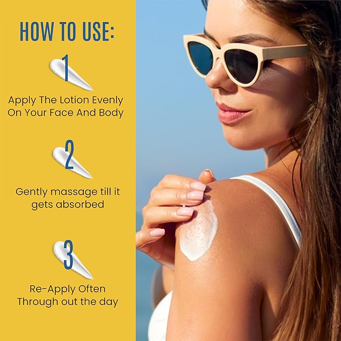Sunscreen Lotion SPF 50 – Lightweight, Non-Greasy Sun Protection for All Skin Types. Hydrates, Skin Shield , Water-Resistant Coverage for Radiant, Moisturized Skin.