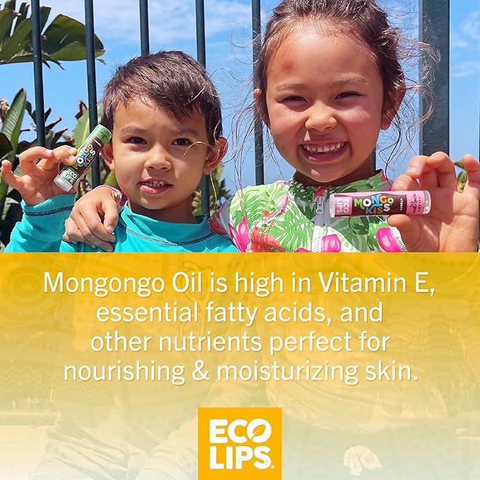 Mongo Kiss USDA Organic Lip Balm Set 8-pack (0.15 oz. each) with Mongongo Oil & Cocoa Butter to Moisturize Chapped Lips | Made in USA by Eco Lips - Yumberry