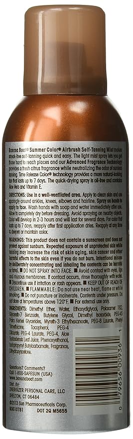 Banana Boat Summer Color, Self Tanning Mist, Airbrush, 5 Oz