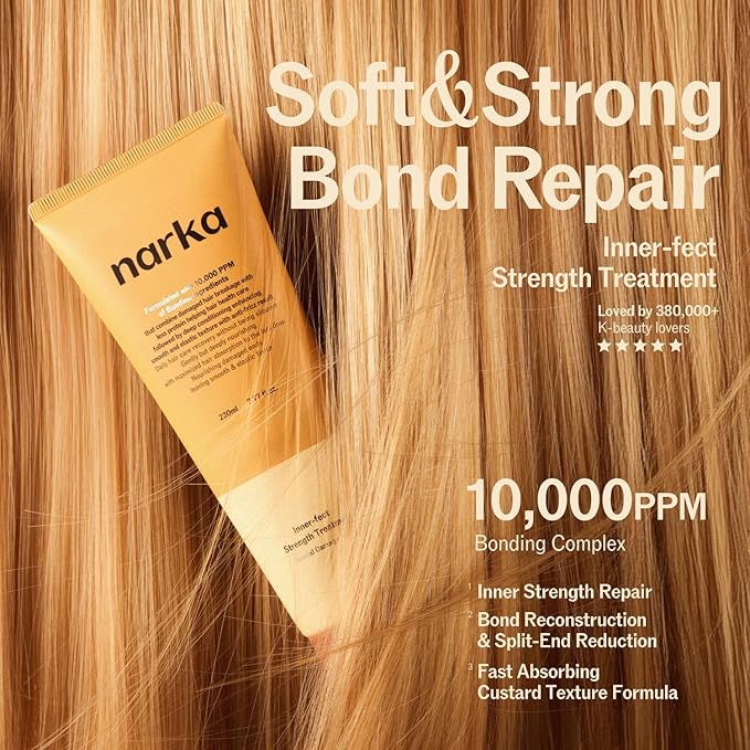 Bond Repair Hair Treatment for Damaged Hair & Split Ends, Inner-fect Lightweight Rinse-Off Treatment, Hair Mask, 1-Minute Daily Care, Vegan Korean Hair Care