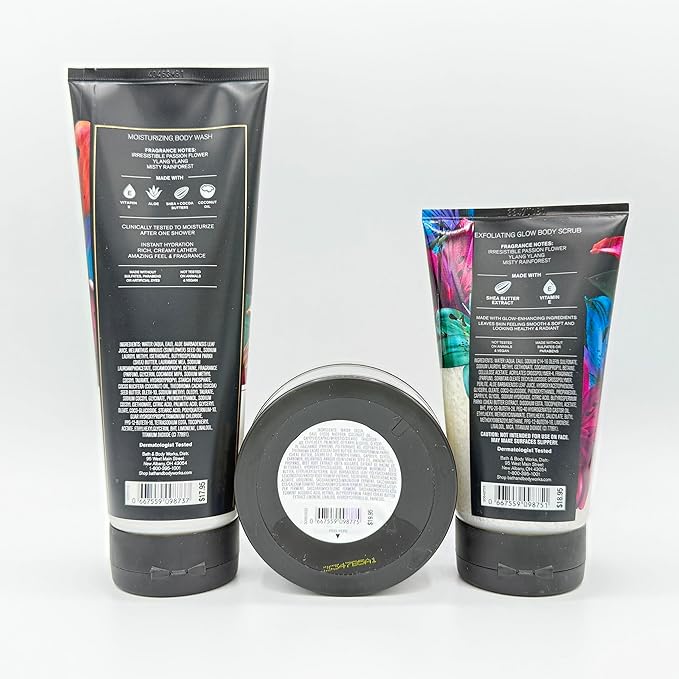 Tropidelic 3-Piece Bath Bundle | Moisturizing Body Wash, Whipped Body Butter and Exfoliating Body Scrub