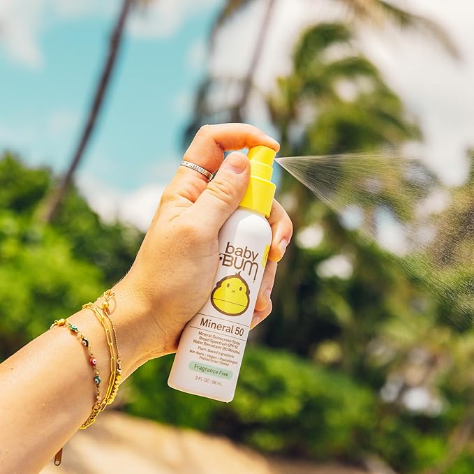 Sun Bum Baby Bum SPF 50 Sunscreen Spray & Face Stick | Mineral Uva/Uvb Face & Body Protection for Sensitive Skin | Fragrance Free | Travel Size