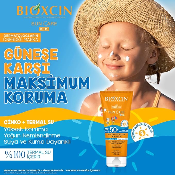 BIOXCIN Sun Care Very High Protection Children's Sunscreen 100% Botanical Active, 50 SPF, 200 ml