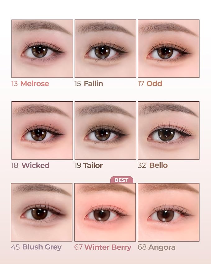 HOLIKA HOLIKA My Fave Piece Eye Shadow 15 Fallin - Korean Eye Makeup with Buttery Texture, Matte to Shimmer Formula, Smooth Blendable Pigmented Colors, Luxurious Finish for All-Day Wear
