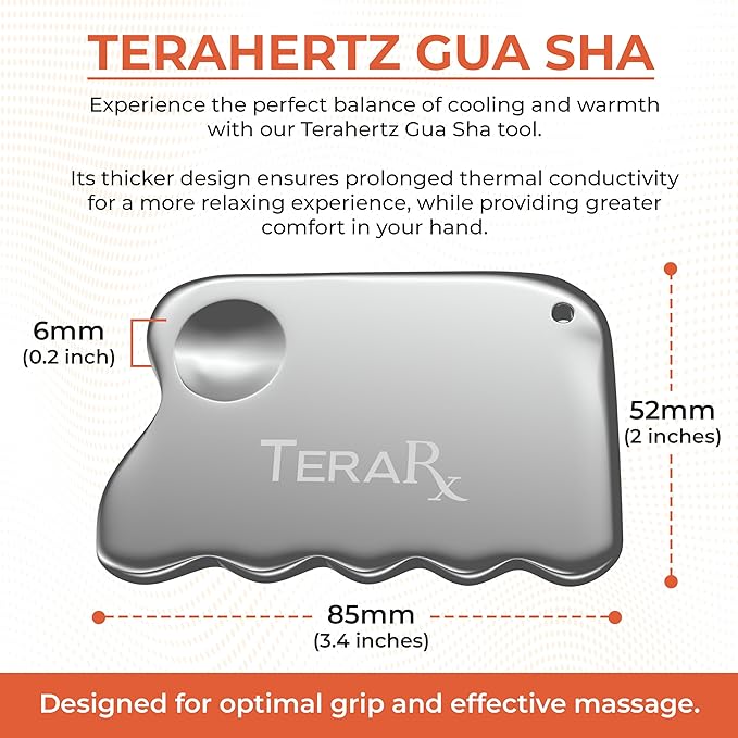 TeraRX® Terahertz Stone Gua Sha & Massage Tools – Authentic Terahertz Tools for Lymphatic Drainage, Tension Relief, and Facial Relaxation (Body Gua Sha)
