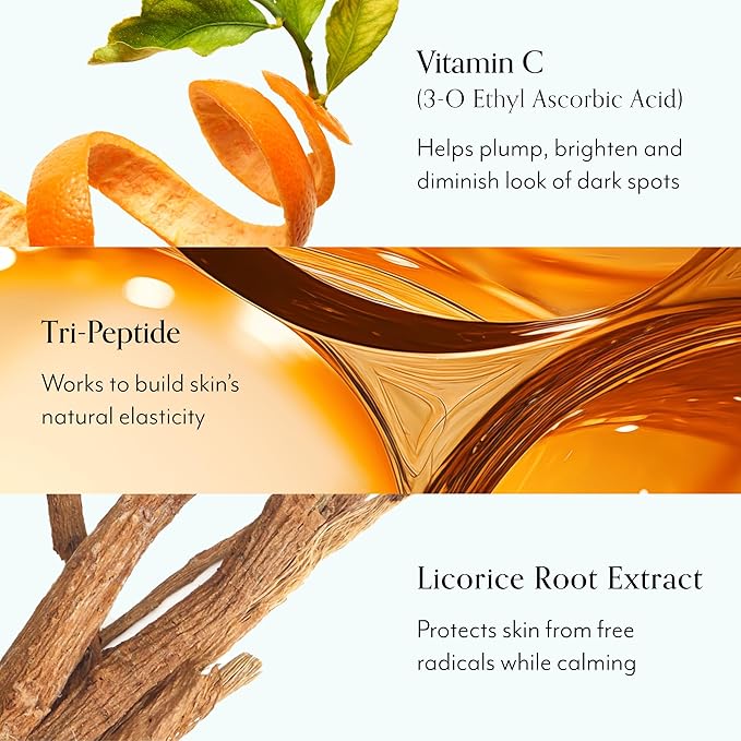 Bliss Brightening & Hydrating Skincare Bundle - Vitamin C Serum with Tri-Peptide Collagen & Hydrating Toner with Vitamin B3, B5, B6, C & E - Anti-Aging, Dark Spot Reduction, Skin Elasticity Boost, Bal