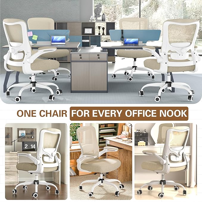 Ergonomic Office Chair - High Back Desk Chair with Adjustable Lumbar Support, Breathable Mesh Back, 330LBS Capacity, Easy Assembly, for Home Office Executive Computer Task