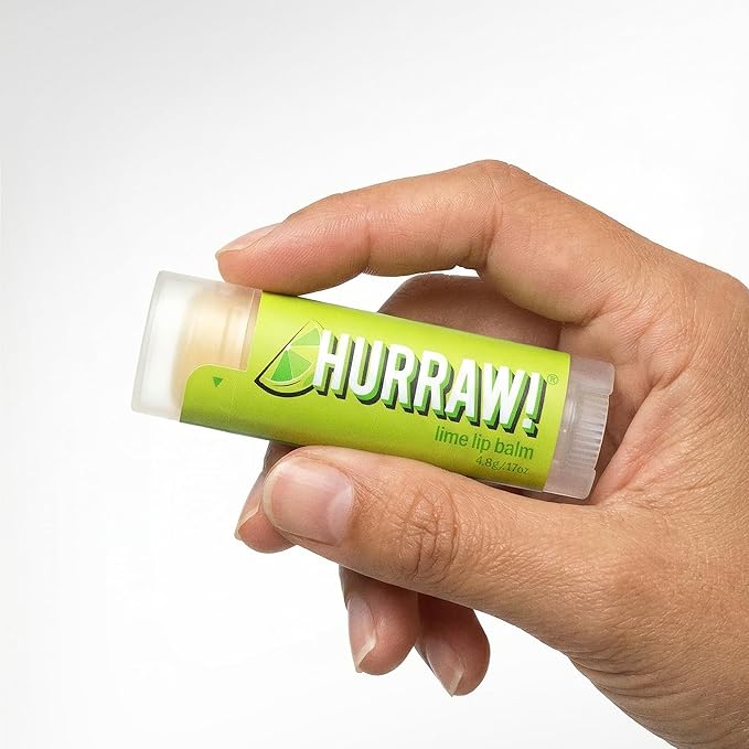 Hurraw! Lime Lip Balm: Organic, Certified Vegan, Cruelty and Gluten Free. Non-GMO, 100% Natural Ingredients. Bee, Shea, Soy and Palm Free. Made in USA
