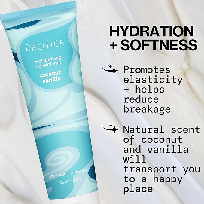 Pacifica Conditioner Moisturizing Coconut Vanilla, 8 Fl Oz