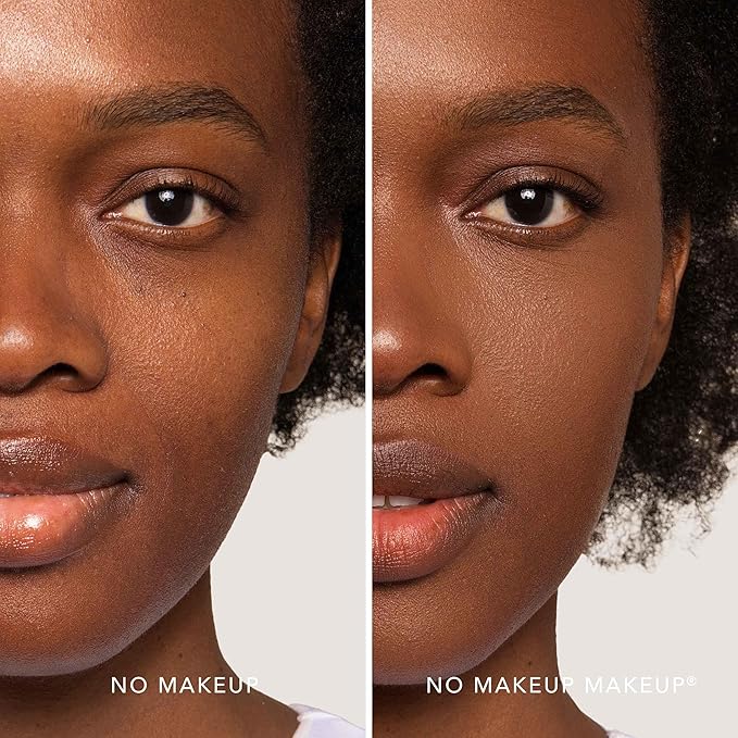 No Makeup Makeup Foundation + Brush Duo, Cream-Balm Formula Conceals, Corrects and Camouflages with Skin-Tone Adaptive Flexshade Technology, Buildable, Long-Lasting, Cruelty-Free, Vegan, Warm Deep