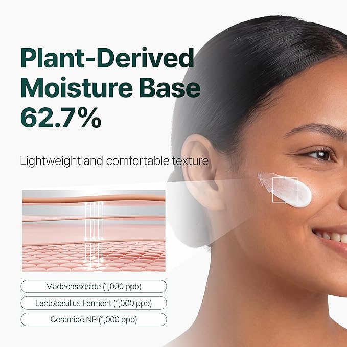 P.CALM Water Barrier Sunscreen SPF50+ PA++++ | Lightweight Hydrating Glow Sunscreen with Panthenol, No Whitecast Daily Face Sunscreen for Sensitive Skin | Korean Skincare, 50ml / 1.69 fl.oz