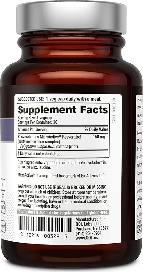 Quality of Life Kinoko Platinum AHCC Immune Support and Resveratrol Sustained Release