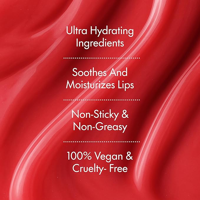 Ruby & Millie Tinted Lip Balm Cherry - Hydrating Cherry Lip Balm - Moisturizing Lip Butter Balm Treatment - Glossy Vegan Lipbalm 0.5 Oz
