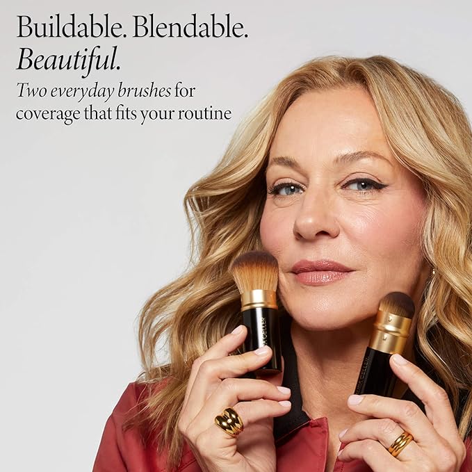 LAURA GELLER NEW YORK Blending Beauties Two-Piece Makeup Brush Gift Set for Powders and Foundation