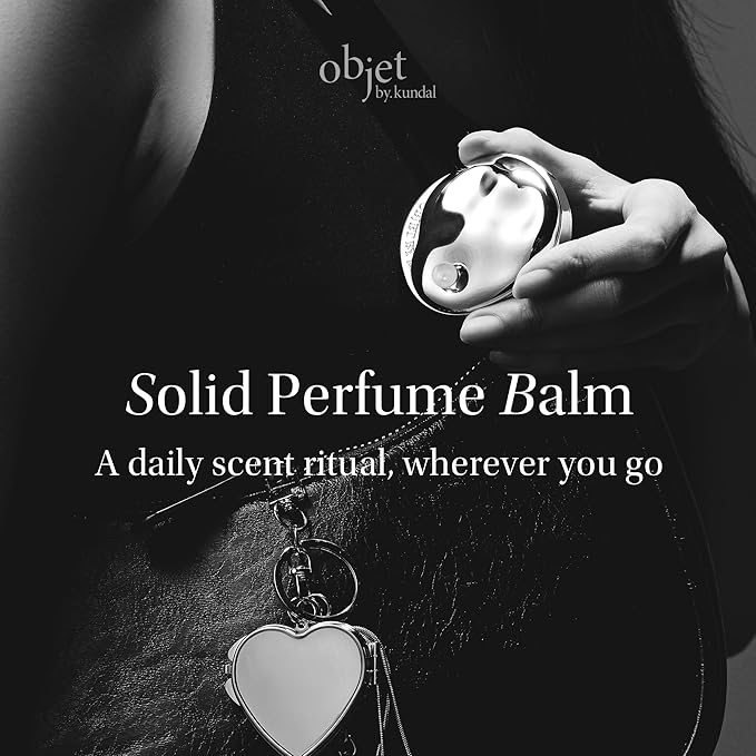 KUNDAL objet Solid Perfume Balm/Portable Fragrance Stick Soft Melting Hydration, Fragrance Layering, Travel Friendly Rose Petals 2.5g, Korean Beauty