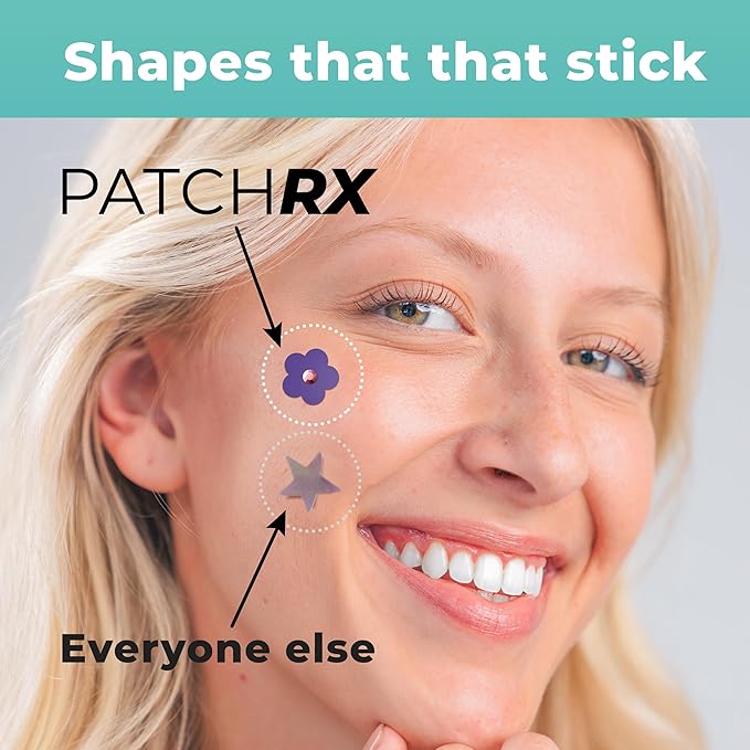 Acne Patches Flower Beads Design (80 pack, 5 colors) Zit Patches Star Sticker