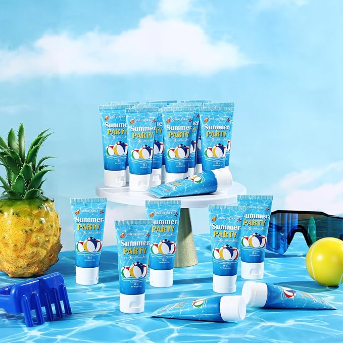 12 Pcs Mini Sunscreen Bulk for Summer Travel Size Spf 30 Water Resistant Sunscreen Lotion Bulk for Thank You Gifts Hawaiian Wedding Bridal Party Favors for Pool Wedding(Summer Party)