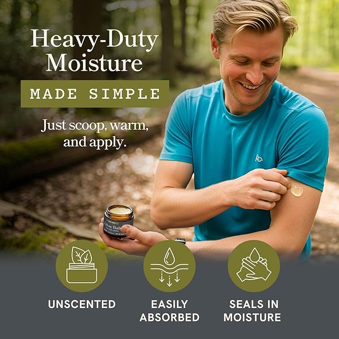 Beef Tallow Balm for Men | Face & Body | Men’s Beef Tallow for Skin Health & Barrier Support | Unscented | Moisturizing Face, Body & Hands Balm with Organic Beeswax | Grass-Fed & Cruelty-Free | 2 oz