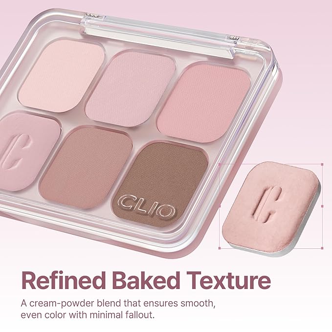 CLIO Muse Master Eyeshadow Palette, Korean Eyeshadow Palette, Soft Lilac Mauve 6-Color Eye Makeup with Matte Satin Shimmer, Blendable Baked Cream Powder Formula (04 LILAC TALK)