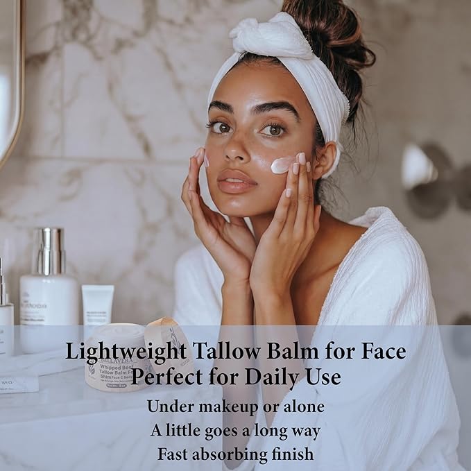 Whipped Tallow and Honey Balm for Face & Body – Manuka honey and Grass Fed Beef Tallow Face Moisturizer – Anti Wrinkle & Anti Aging Cream – Cebo de Res – Made in USA -With Frankincense -3 oz