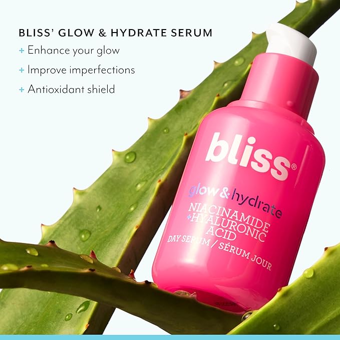 Bliss Glow & Hydrate Serum + Clear Genius Toner + Serum Duo | Hydrate, Clarify, and Purify
