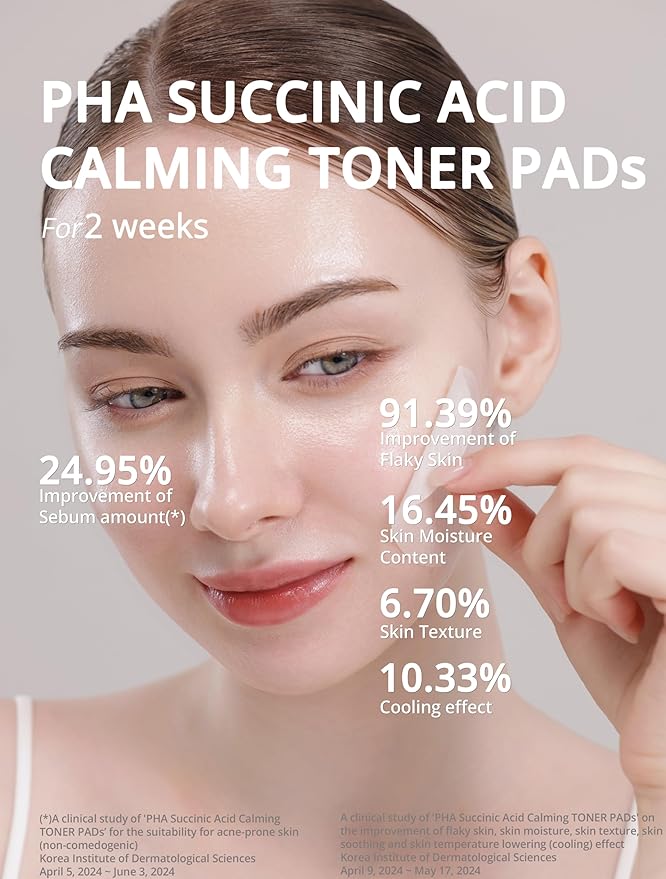 Re.SPN PHA Succinic Acid Calming Toner Pads – Daily Exfoliating, Hydrating and Soothing with CICA, Caffeine, Non-comedogenic, Vegan, Glass Skin, K-Beauty (70 + 35 Count)