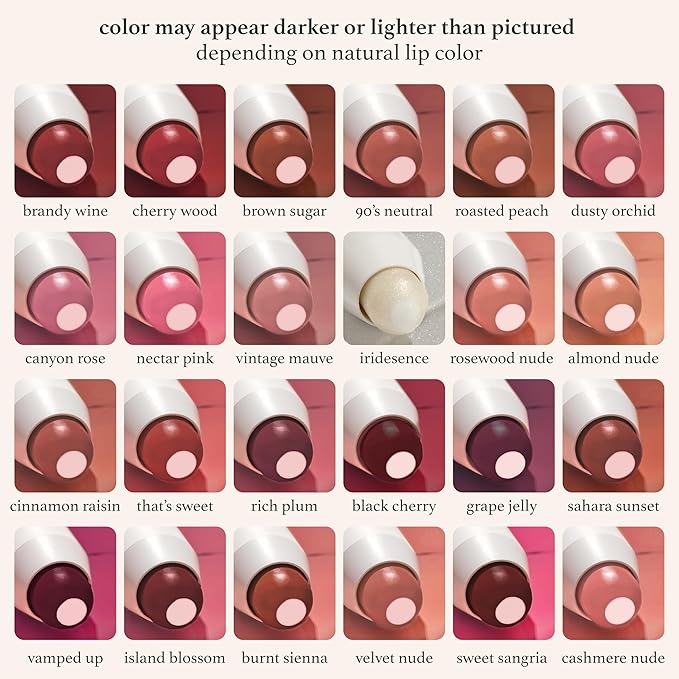 Julep It's Balm Tint of Color Lip Balm Trio - Cherry Wood, Cashmere Nude, Dusty Orchid Summer | Hydrating Lip Color with Vitamin E Core | Natural Gloss Finish | Vegan & Cruelty-Free