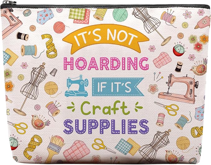Craft Makeup Bag, Craft Gifts For Women, Crafter Makeup Pouch, Crafter Travel Toiletry Bag With Zipper, Birthday Gifts For Mom Sister, Travel Toiletry Bag