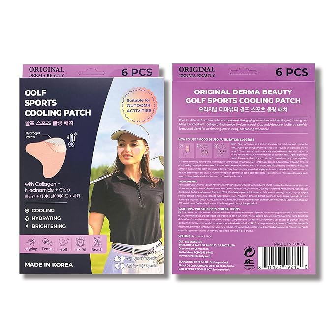 12Pairs (24patchs) Sun Patch, Under Eye UV Protection for Golf, Hiking, Driving, Outdoor Sports | Cooling Sunblock Patches, Scar & Sun Damage Protection
