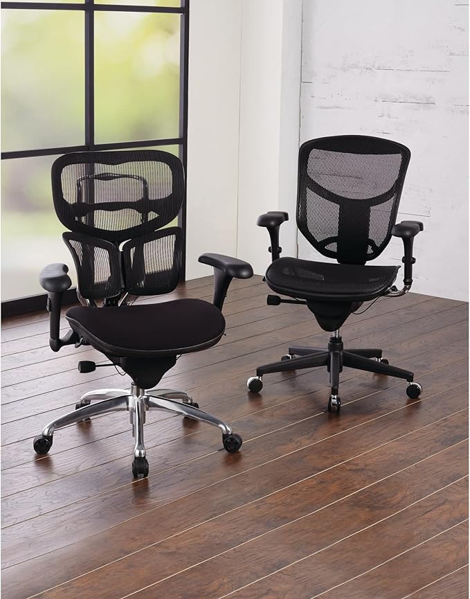 WorkPro® Quantum 9000 Series Ergonomic Mid-Back Mesh/Mesh Chair, Black