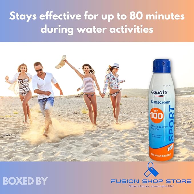Sunscreen SPF 100- Sport Broad Spectrum Spray (Pack of 1), Boxed By Fusion Shop Store