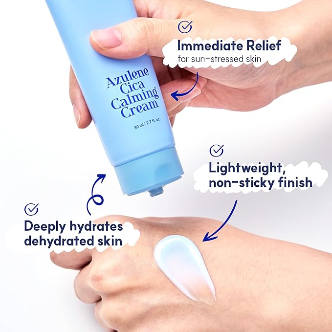 AFTERLAB Azulene pH 5.5 Calming Set – Toner, Cream, and Foam Cleanser | Redness Relief & Sensitive Skin